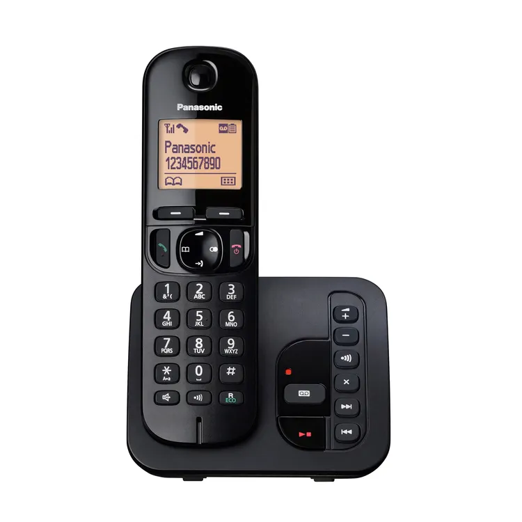 PANASONIC Bežični telefon KX-TGC220FXB Crni sa sekretaricom