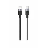 iPEAX Kabl Textile Type-C/Type-C 1m, USB 2.0 Black