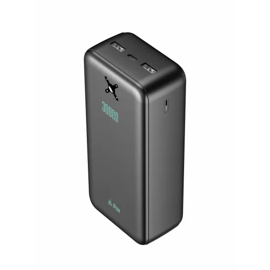 iPEAX Power bank 30000 mAh, 10.5W, 2x USB-A Black