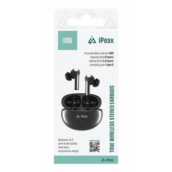 iPEAX Slušalice TWS Bluetooth iTONE Black