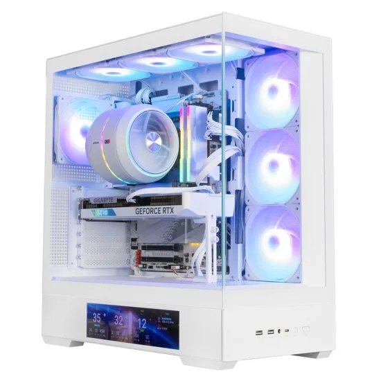 Zalman CASE P40 DS White 4x120 ARGB 9.1 LCD