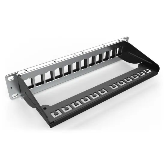 Digitus Patch panel modular 10 1U 12-port blank crni