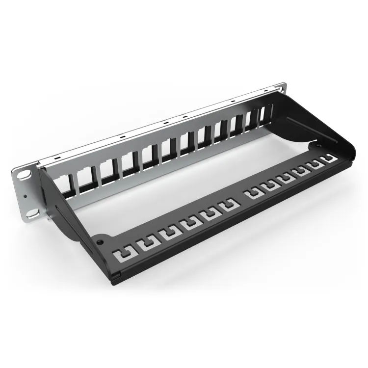 Digitus Patch panel modular 10 1U 12-port blank crni