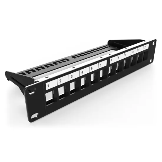 Digitus Patch panel modular 10 1U 12-port blank crni