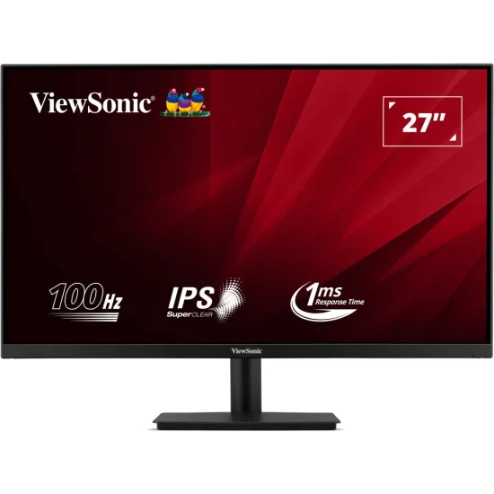 ViewSonic Monitor 27 VA270-H-2, 1920×1080 (FHD), IPS panel, 100Hz, 1 ms (MPRT), 1000:1, 250–300 cd/m², Adaptive Sync (VRR), HDMI