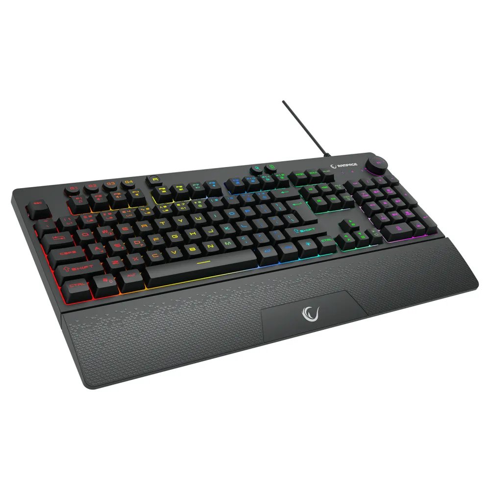 Rampage Tastatura KB-GX65 SIMULA USB RGB 4 Macro Key English Layout Wrist Rest Gaming