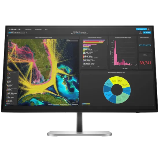 HP Monitor 27 S5 Pro 527pq, 2560×1440 (QHD), IPS panel, 100Hz, 5 ms, 1500:1, 350 cd/m², HDMI + DisplayPort + USB hub, audio out,