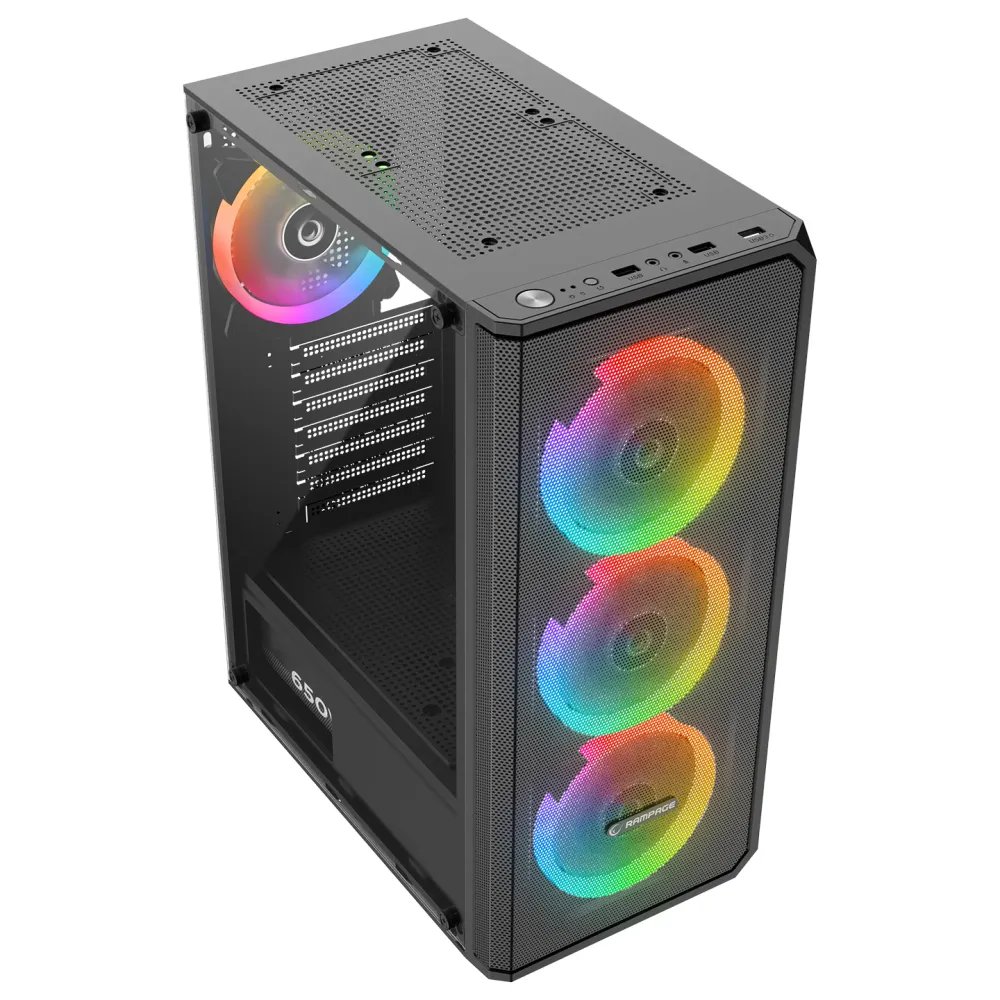 Rampage CASE HELIOS Mesh 4x120mm ARGB 650W 80+ Bronze
