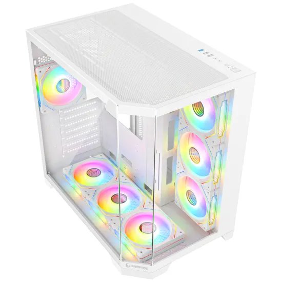 Rampage CASE MEGA V1 7x120mm ARGB 850W 80+ Bronze White