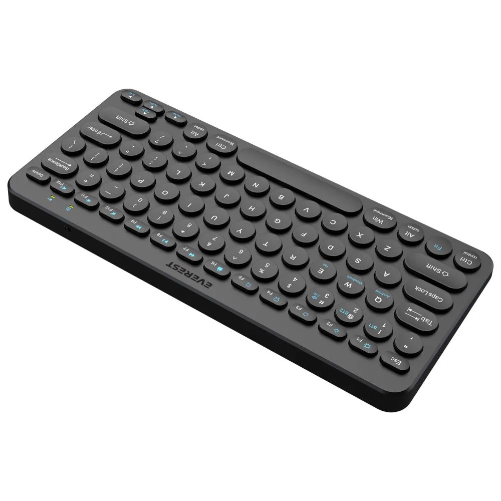 Everest Tastatura KB-BT16 Black 2.4G+BT1+BT2 US Layout