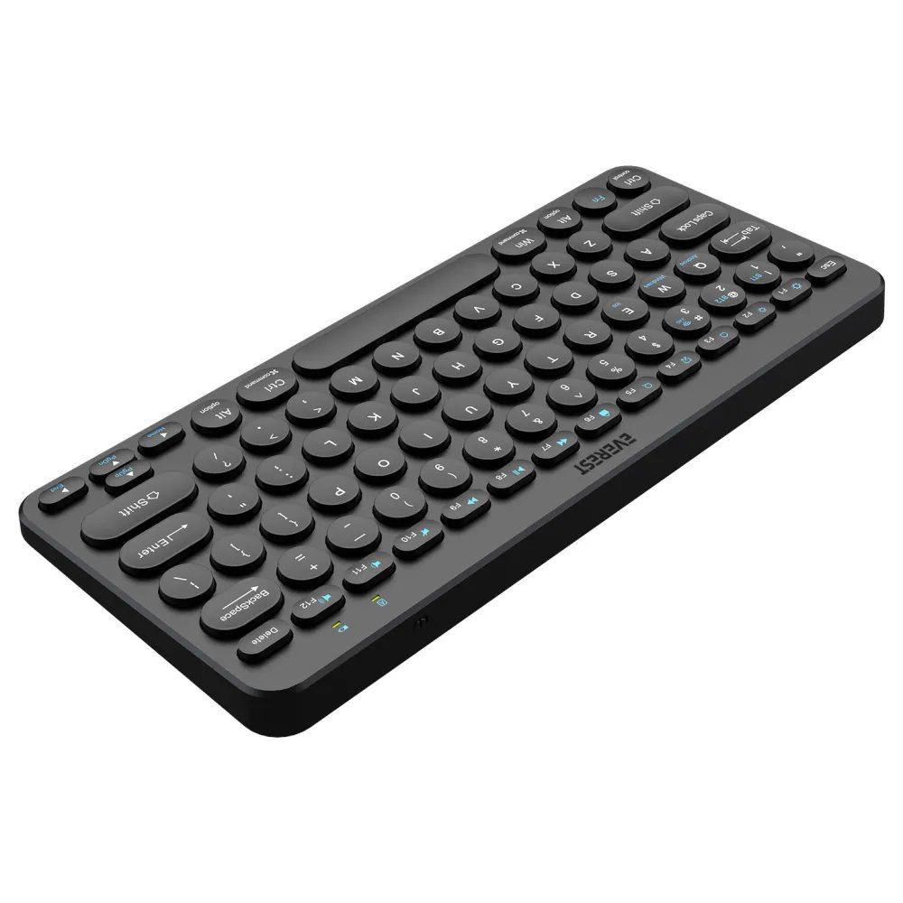 Everest Tastatura KB-BT16 Black 2.4G+BT1+BT2 US Layout