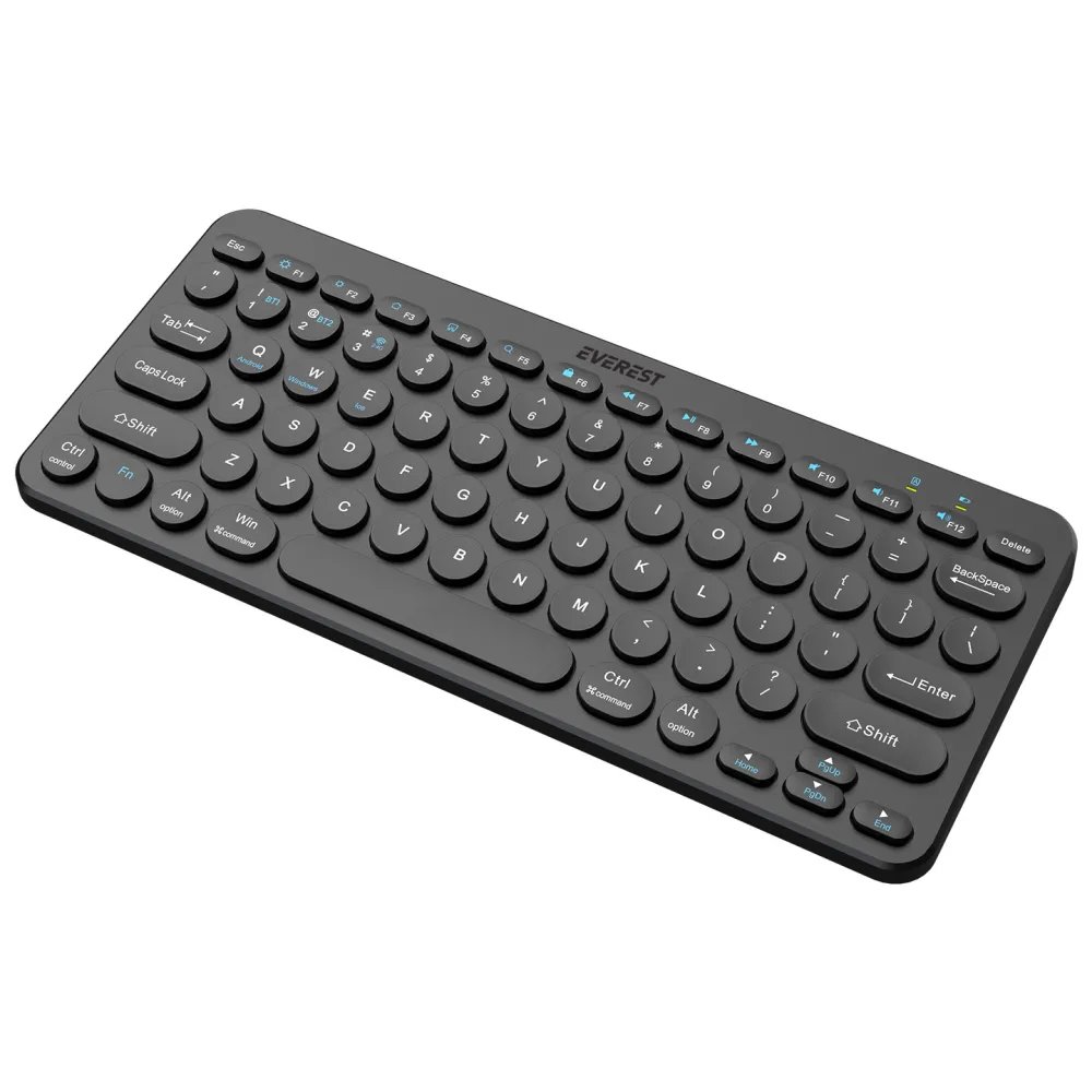 Everest Tastatura KB-BT16 Black 2.4G+BT1+BT2 US Layout