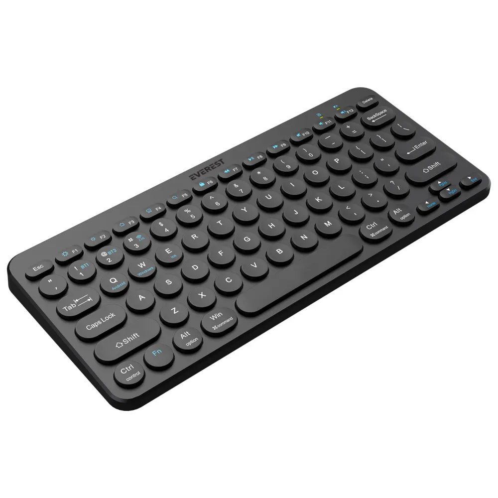 Everest Tastatura KB-BT16 Black 2.4G+BT1+BT2 US Layout