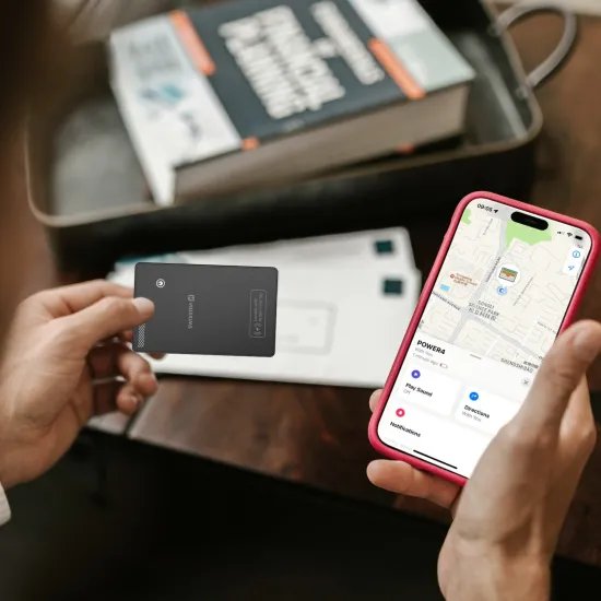 Swissten Find Card Smart Locator With Apple Find My Function - Black