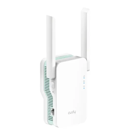 CUDY Range Extender RE1500, AX1500 (WiFi 6), dual-band, do 1.5Gbps, Mesh, 1x Fast Ethernet, wall plug, indoor