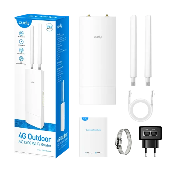 CUDY Router LT500 Outdoor AC1200 WiFi Mesh 4G LTE