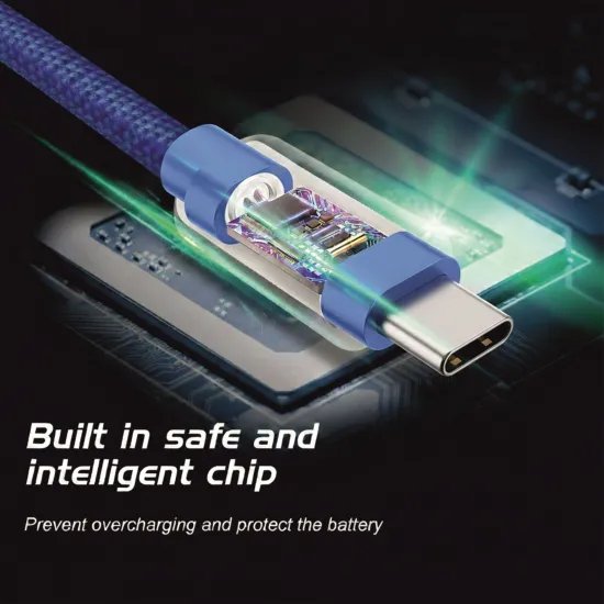 Swissten Data kabl Textile USB / USB-C 1.2m Blue