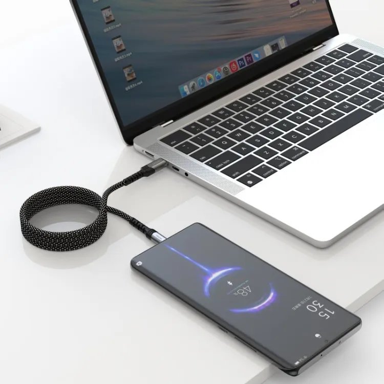 Swissten Data kabl Magnetic Self-Winding USB-C To USB-C - 1m