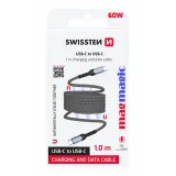 Swissten Data kabl Magnetic Self-Winding USB-C To USB-C - 1m