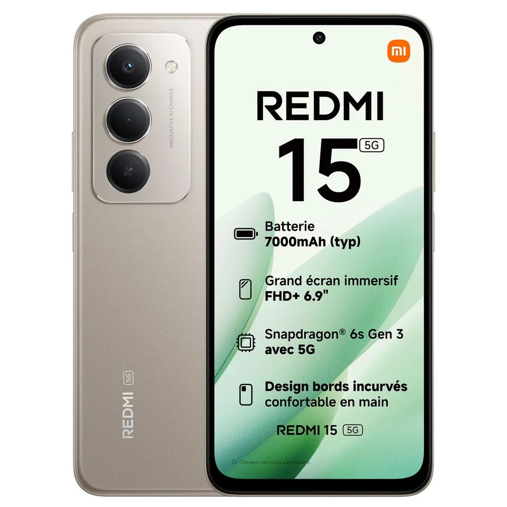 XIAOMI Redmi 15 5G 4GB/128GB, sivi