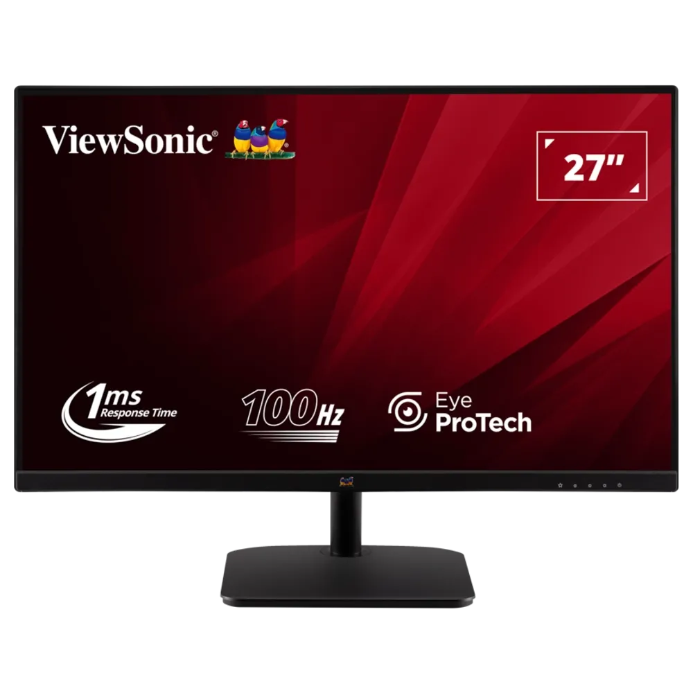 ViewSonic Monitor 27 VA2732-H-2, 1920×1080 (FHD), IPS panel, 100Hz, 1 ms (MPRT), 1000:1, 250 cd/m², Adaptive Sync/VRR, HDMI + VG