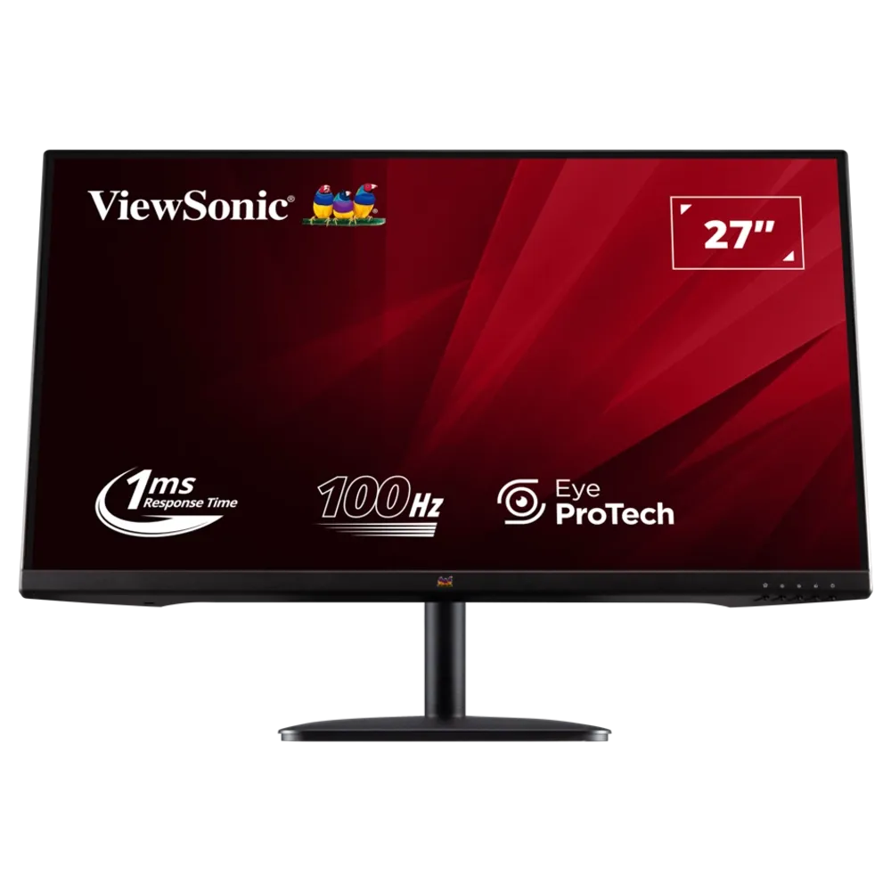ViewSonic Monitor 27 VA2732-H-2, 1920×1080 (FHD), IPS panel, 100Hz, 1 ms (MPRT), 1000:1, 250 cd/m², Adaptive Sync/VRR, HDMI + VG
