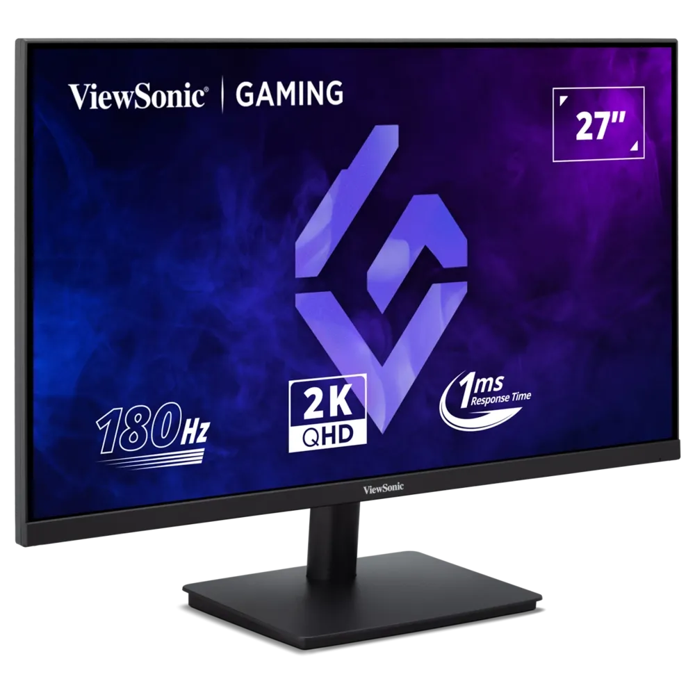 ViewSonic Monitor 27 VX27G1-2K, 2560×1440 (2K QHD), IPS panel, 180Hz, 1 ms (MPRT), 1000:1, 300 cd/m², Adaptive Sync (FreeSync /