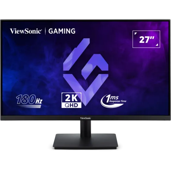 ViewSonic Monitor 27 VX27G1-2K, 2560×1440 (2K QHD), IPS panel, 180Hz, 1 ms (MPRT), 1000:1, 300 cd/m², Adaptive Sync (FreeSync /