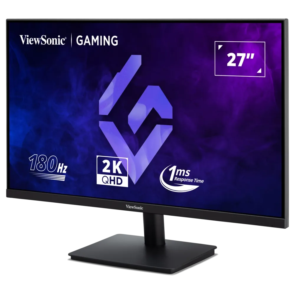 ViewSonic Monitor 27 VX27G1-2K, 2560×1440 (2K QHD), IPS panel, 180Hz, 1 ms (MPRT), 1000:1, 300 cd/m², Adaptive Sync (FreeSync /
