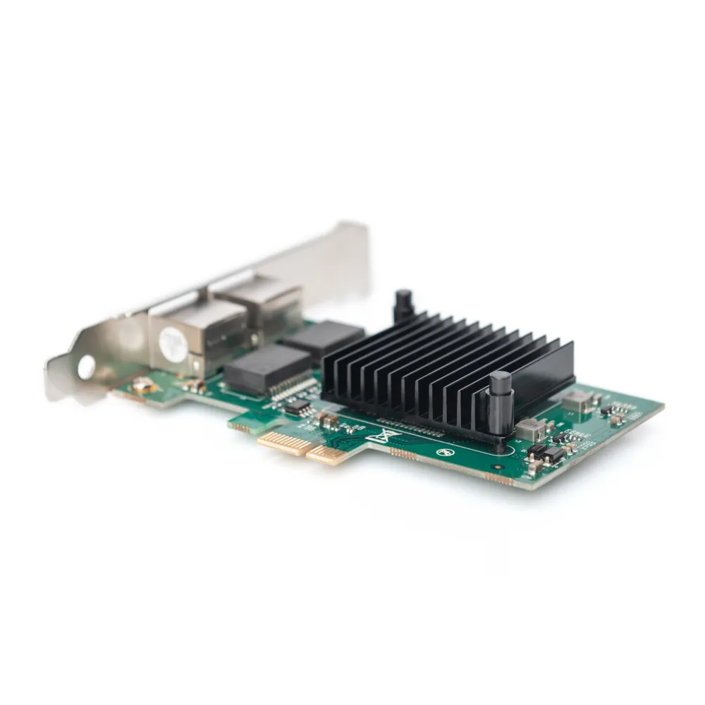 Digitus Mrežna kartica PCIe, 2x Gigabit Ethernet (1Gbps), PCI-Express x1, RJ-45, low-profile bracket, internal