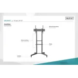 Digitus TV mobilni podni nosac sa policom, do 50kg, 37 -70