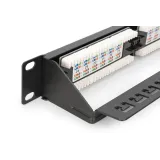 Digitus Patch panel puni, unshielded 24-port, 1U, rack mount, crni