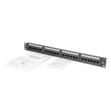 Digitus Patch panel puni, unshielded 24-port, 1U, rack mount, crni