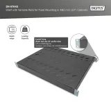 Digitus Polica fiksna 483 mm (19 ), do 50 kg, 44.5×482×350‑500 mm, crna