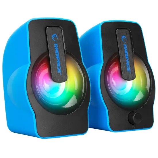 Rampage Zvucnici RMS-G7 FALSETTO 2.0 6W RGB USB Blue