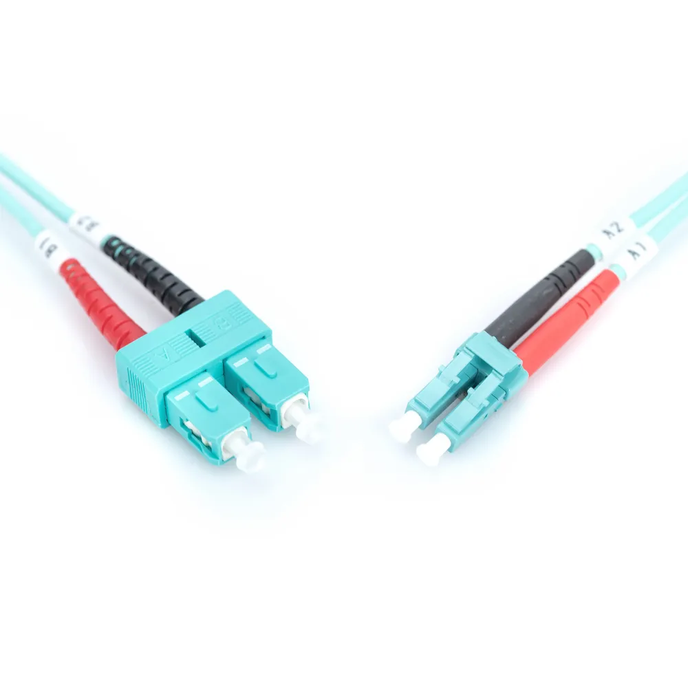 Digitus Opticki patch kabl, multimode, duplex, 1 m, OM3, LC/SC, plavi