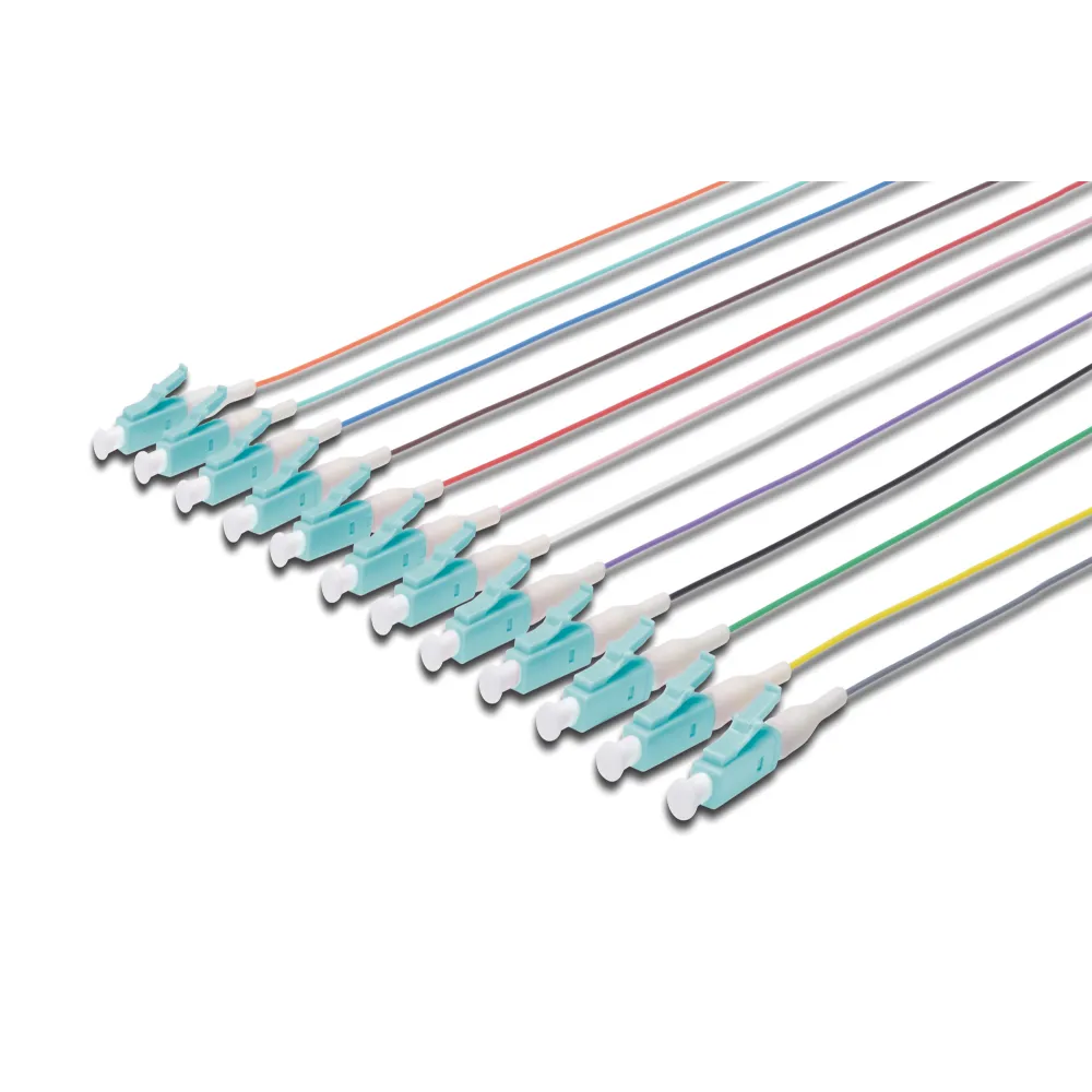 Digitus FO pigtail set, 12 pcs, multimode, simplex, 2m, OM3, LC