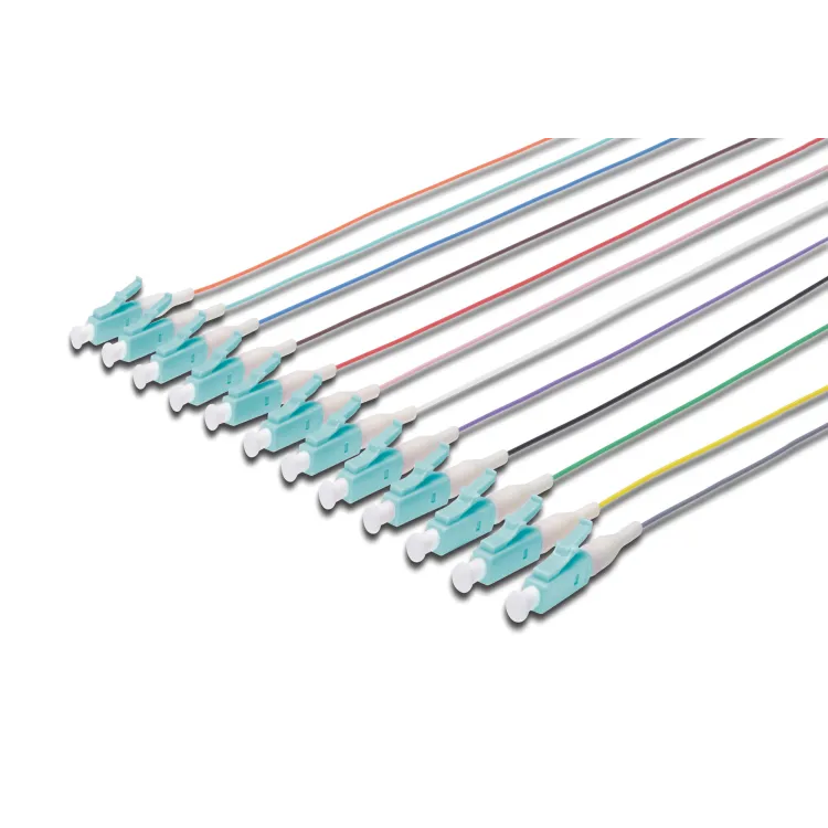 Digitus FO pigtail set, 12 pcs, multimode, simplex, 2m, OM3, LC