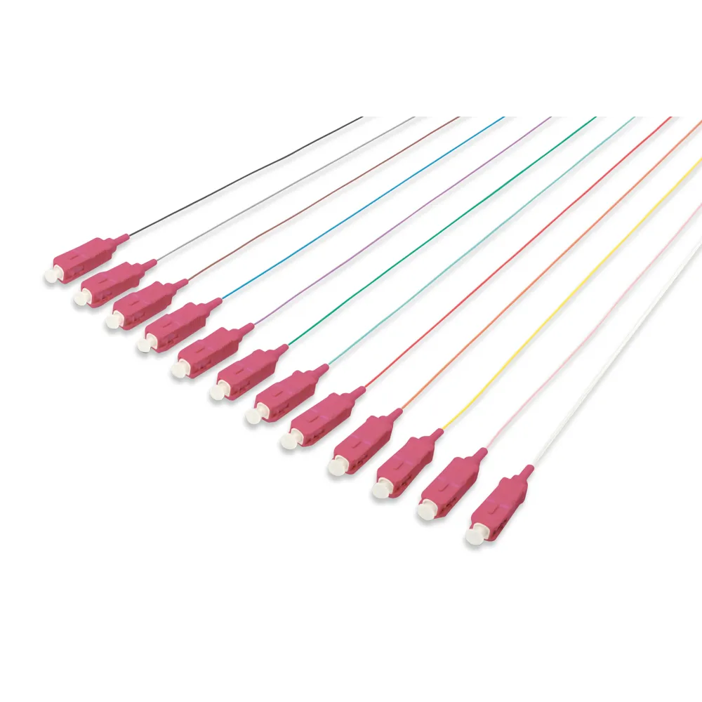 Digitus FO pigtail set, 12pcs, multimode, simplex, 2m, OM4, SC
