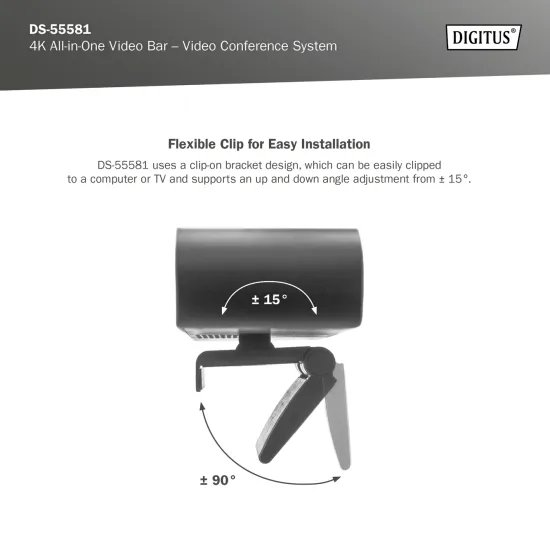 Digitus 4K All-In-One Video Bar Mini - Video conferencing system