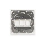 Digitus Wallplate for Keystone Modules, 3x RJ45 dust cover, 80/80 + central plate