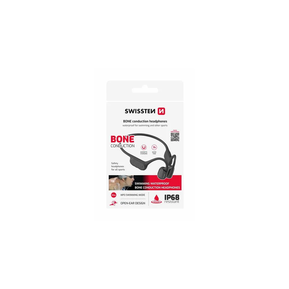 Swissten Slušalice Bone Conduction, Waterproof, Swimming mode