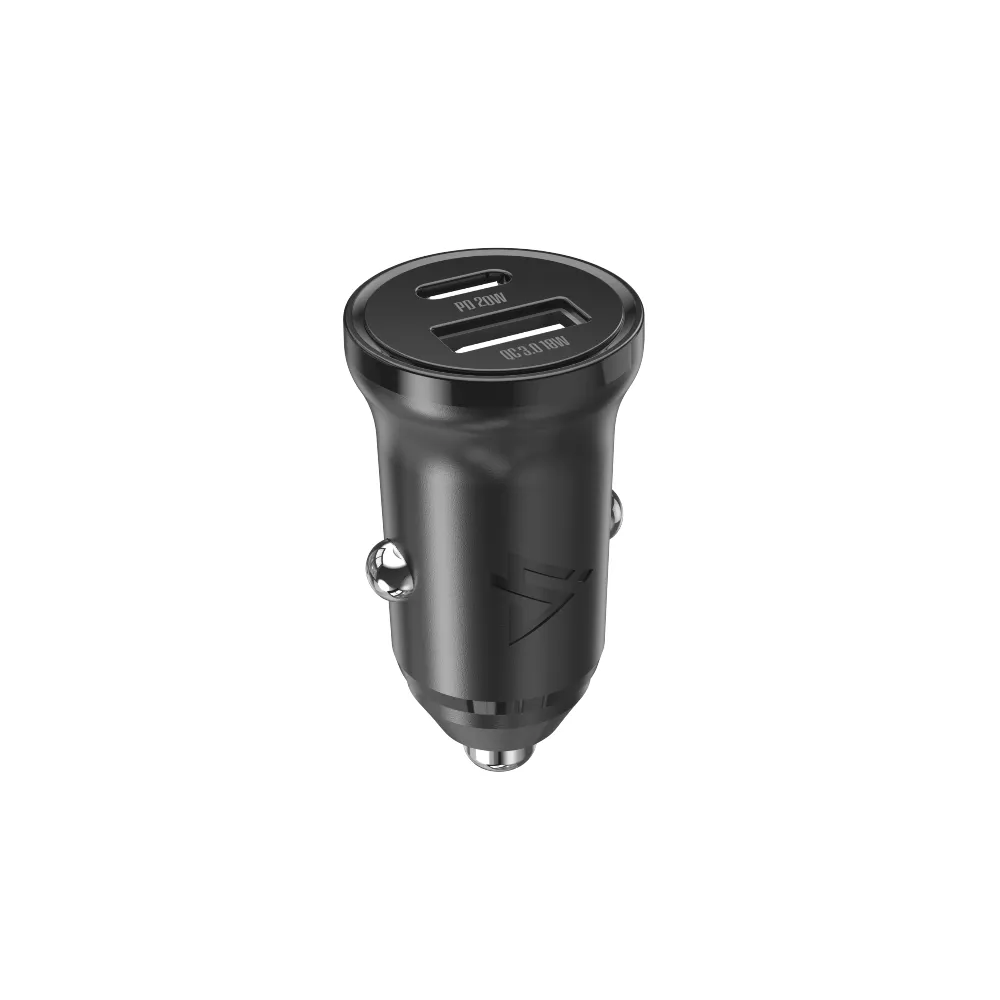 iPEAX Car Charger CL-03, PD, 20W, USB-C + USB-A BLACK