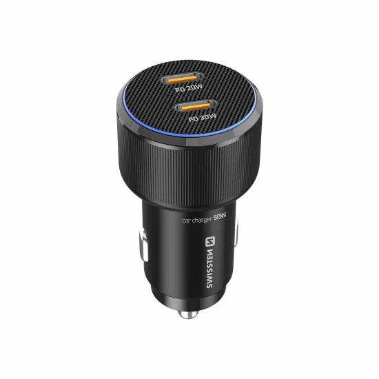 Swissten Adapter 2x USB-C PD, 50W BLACK