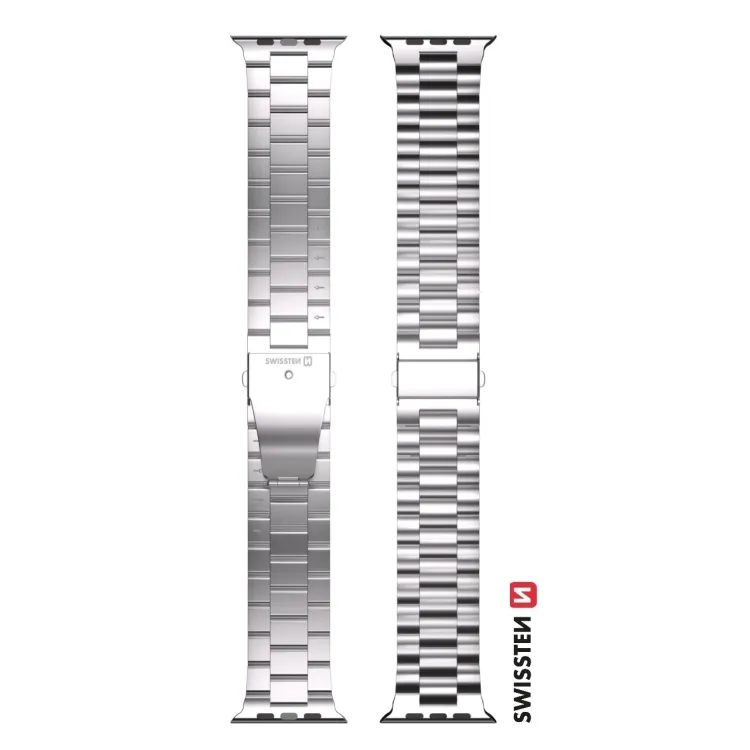 Swissten Metal band for Apple watch, silver (42, 44, 45, 49) mm