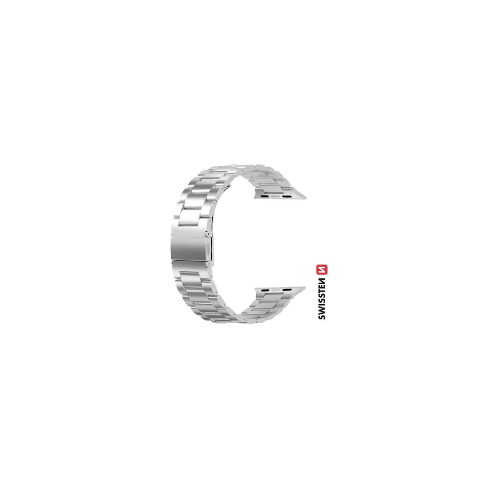 Swissten Metal band for Apple watch, silver (42, 44, 45, 49) mm