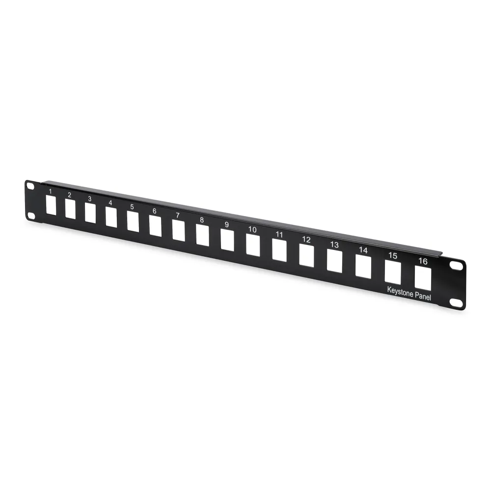 Digitus Patch panel prazni, 16-port unshielded, 1U, crni