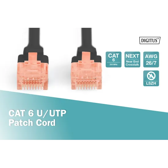 Digitus Kabl UTP patch CAT6 10m crni