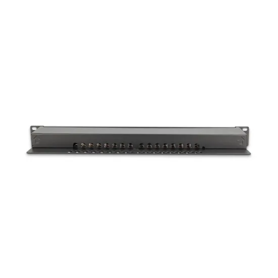 Digitus Patch panel puni, shielded 16-port, CAT 6, 1U, rack mount, crni