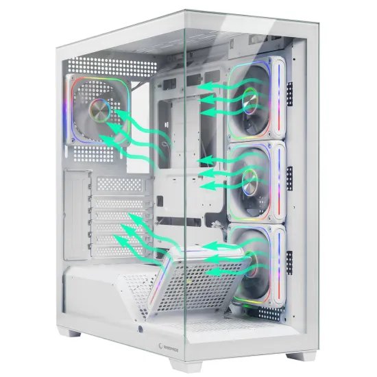 Rampage CASE SYLON 8x120 ARGB 850W 80+ Bronze White